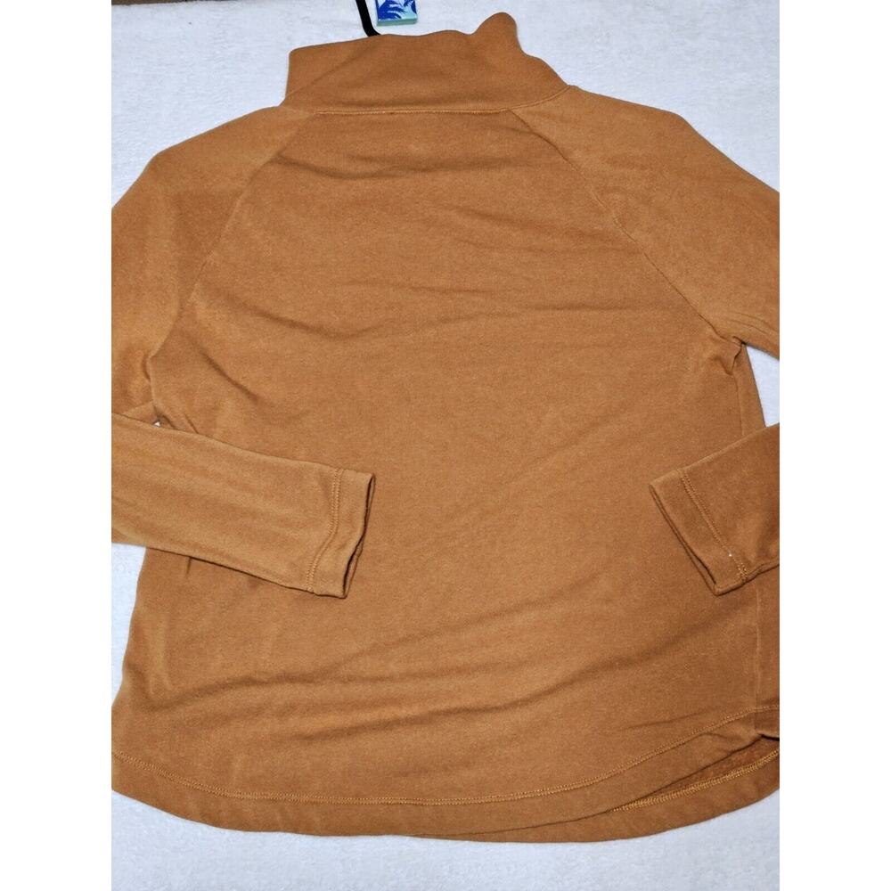 J Crew Sweater Womens Size XXS Orange Turtleneck Button Kelly Casual Sweatshirt - Picture 7 of 8